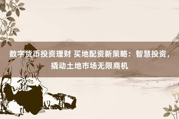 數(shù)字貨幣投資理財 買地配資新策略：智慧投資，撬動土地市場無限商機