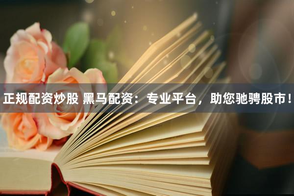 正規(guī)配資炒股 黑馬配資：專業(yè)平臺(tái)，助您馳騁股市！