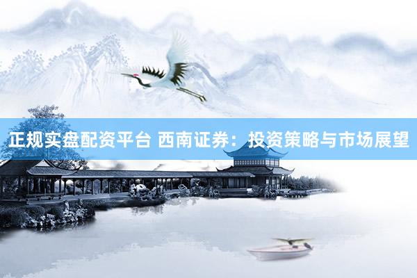 正規(guī)實(shí)盤(pán)配資平臺(tái) 西南證券：投資策略與市場(chǎng)展望